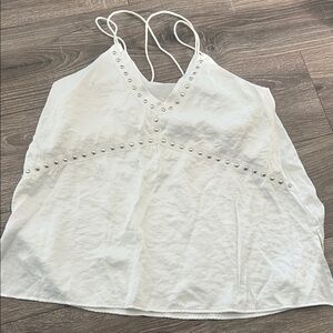 Vici White Studded Tank Top